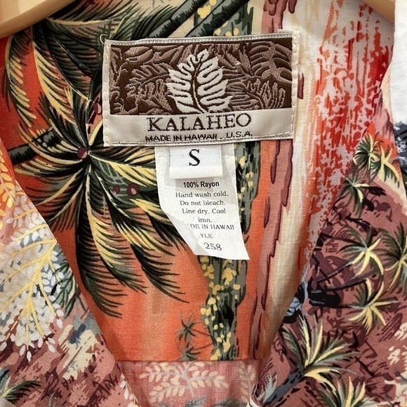 Kalaheo Vintage 100% Rayon Hawaiian Shirt—Made in Hawaii—New With Tags—Size S - Picture 4 of 12